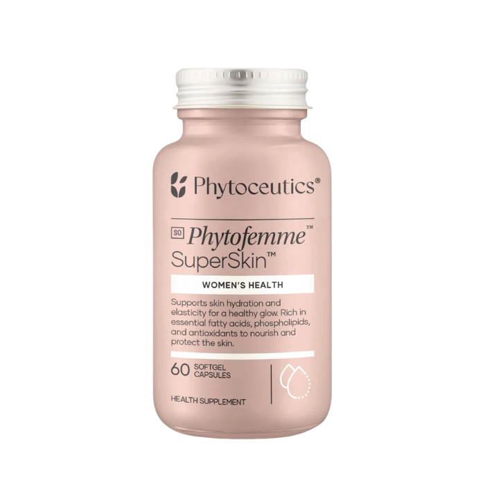 PHYTOCEUTICS Phytofemme Super Skin krill oil supplement with omega 3 and astaxanthin for hydrated radiant healthy skin glow