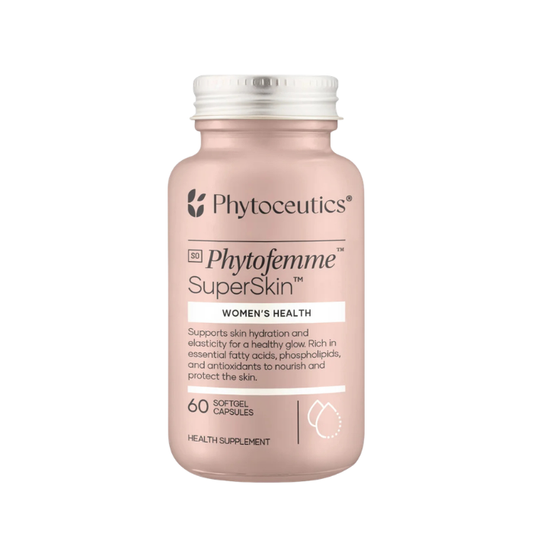 PHYTOCEUTICS Phytofemme Super Skin krill oil supplement with omega 3 and astaxanthin for hydrated radiant healthy skin glow