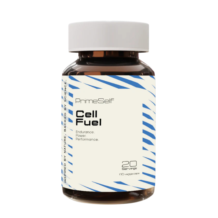 PRIMESELF CELL FUEL performance supplement supporting endurance oxygen utilisation exercise recovery energy and athletic performance
