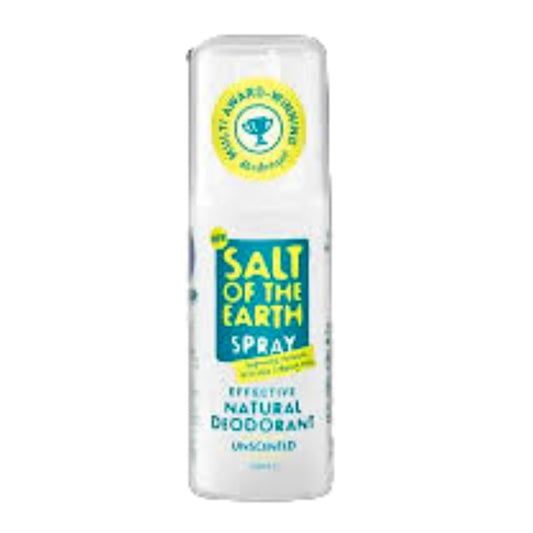 Salt of the Earth Spray is a natural mineral deodorant designed to provide long-lasting odor protection, gentle care for sensitive skin, and effective daily freshness.
