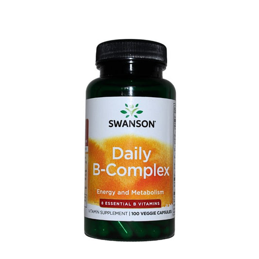 Swanson Daily B-Complex boosts energy, supports metabolism, and promotes nervous system health with 8 essential B vitamins.

