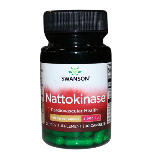 Swanson Nattokinase 100 mg 30 Capsules – Supports cardiovascular health, promotes healthy circulation, helps maintain blood flow, and aids heart function
