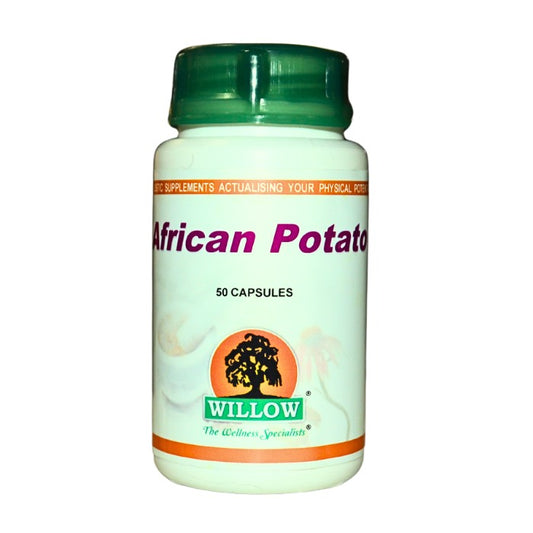 Willow African Potato is a natural supplement known for its immune-boosting and anti-inflammatory properties, traditionally used to support overall health.
