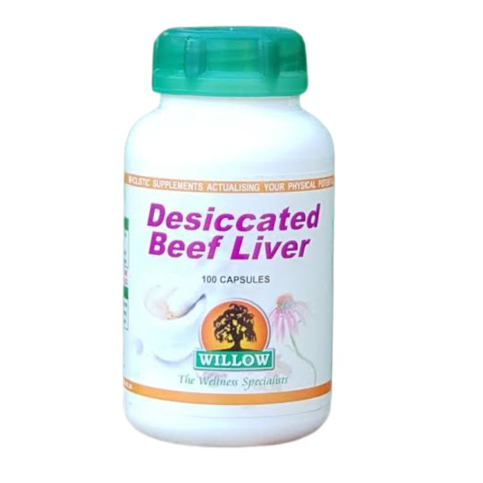 **WILLOW Desiccated Beef Liver wholefood supplement providing vitamin B12, haem iron, vitamin A, CoQ10 and essential amino acids**
