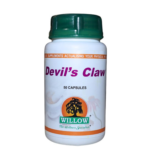 Willow Devil’s Claw capsules support joint health, relieve inflammation, ease muscle pain, and promote mobility and physical comfort.
