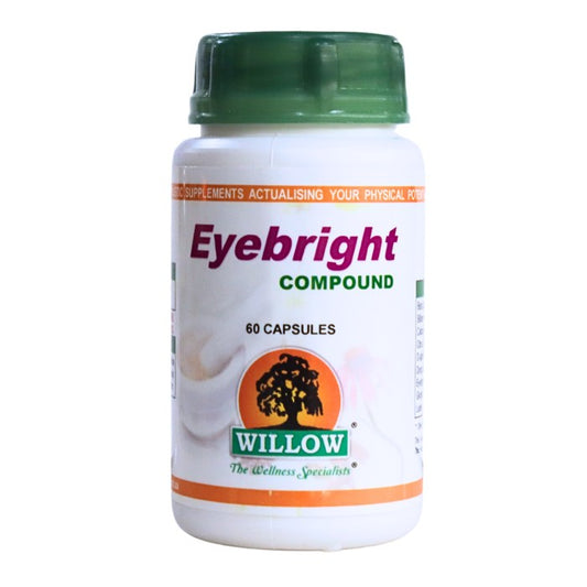 Willow Eyebright Compound 60 Capsules – herbal supplement traditionally used to support eye health, vision clarity, and sinus comfort.
