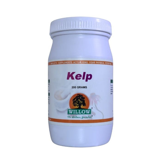 Willow Kelp - natural iodine-rich supplement supporting thyroid function, metabolism, energy levels, and overall nutritional balance.