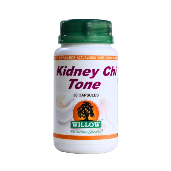 WILLOW Kidney Chi Tone supplement bottle, supports kidney health, strengthens vitality and balances chi energy in traditional wellness

