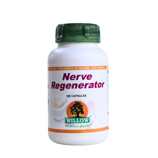 WILLOW Nerve Regenerator supplement bottle, formulated to support nerve health, regeneration and overall nervous system function
