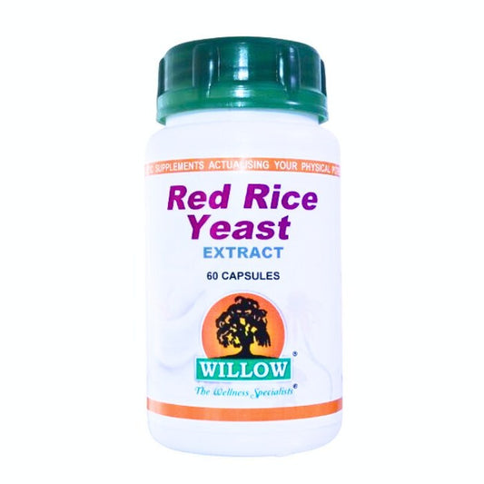 Willow Red Rice Yeast Extract is a natural supplement traditionally used to support healthy cholesterol levels, cardiovascular function, and overall heart wellness.
