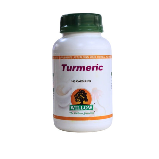Willow Turmeric Capsules – 100 natural anti-inflammatory capsules supporting joint health, immune function, and overall wellness.