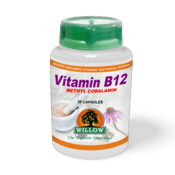 supplement bottle of vitamin B 12 methyl cobalamin couriered nationally in South Africa by The Good Stuff. 